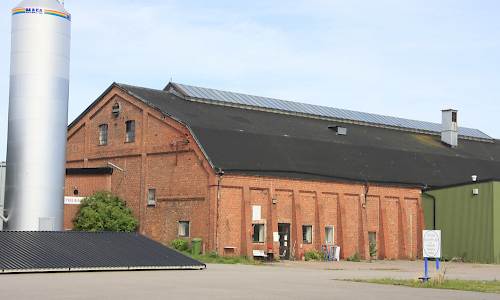 Återstående byggnad från tidigare Mörbylånga sockerbruk. Foto: Stefan Svenaeus