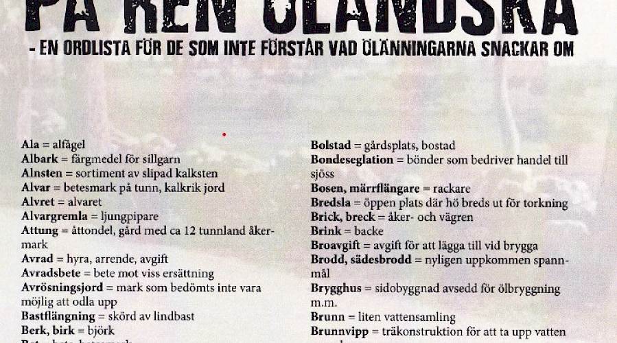 Öländsk ordlista
